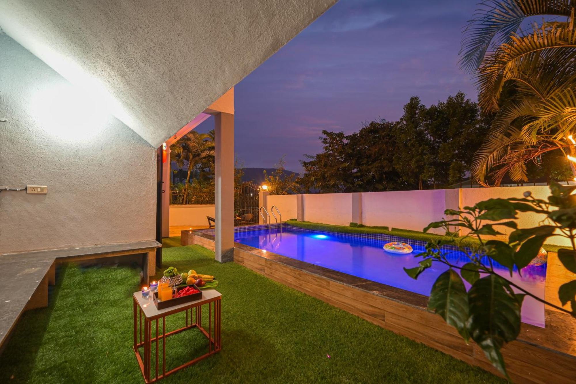 Ll Empyrean Stay II Luxury Ll Celestial Unicorn Villa Ll 3Bhk Ll Ac Ll Private Big Pool Ll Lonavala Buitenkant foto
